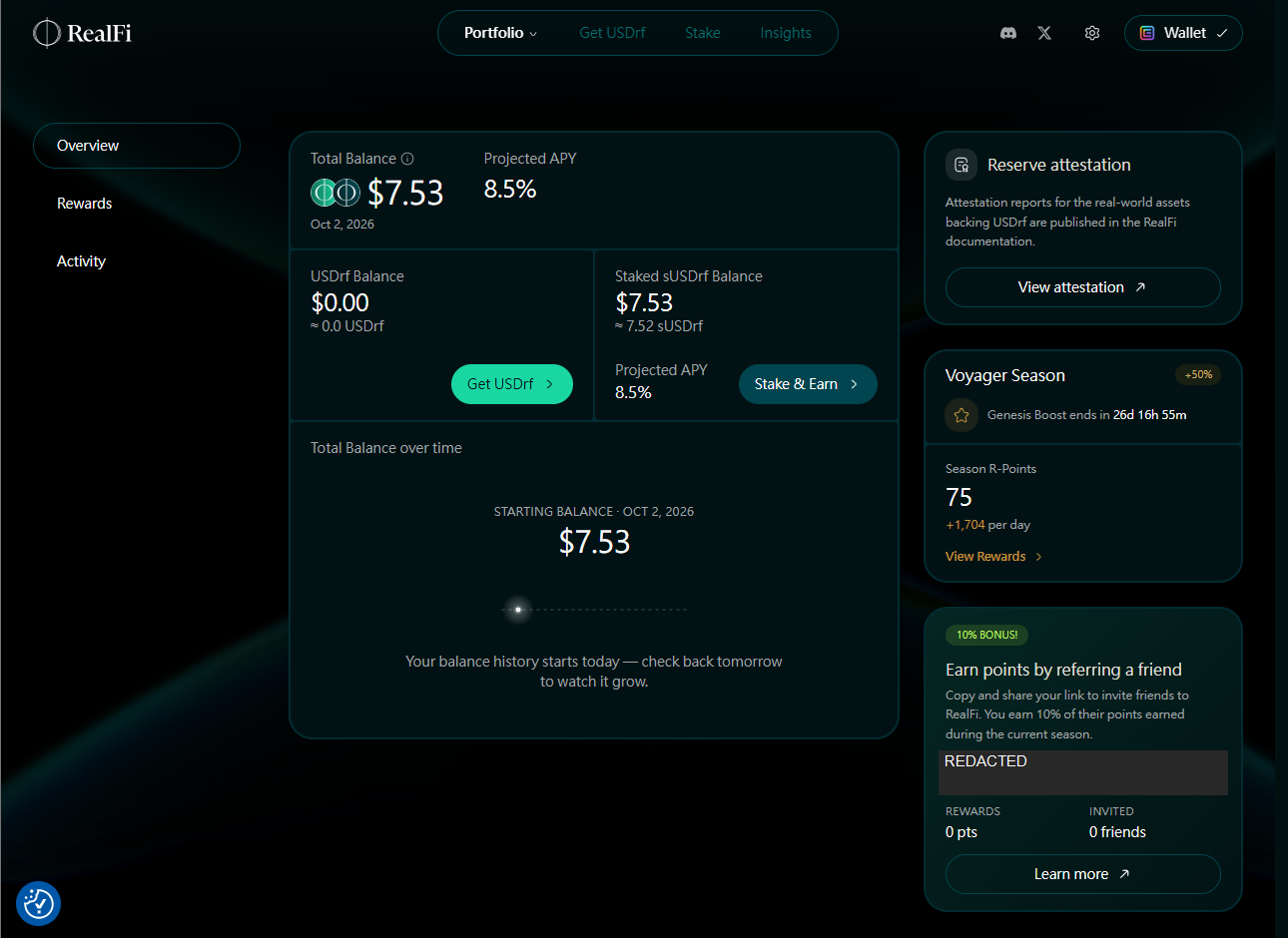 RealFi points overview